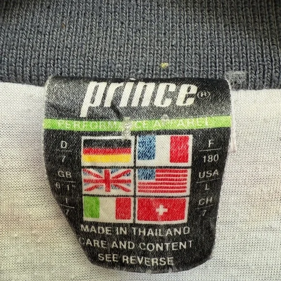 Vintage Prince Sportswear Tennis Windbreaker Jacket Multicolor Size Large - Picture 3 of 7